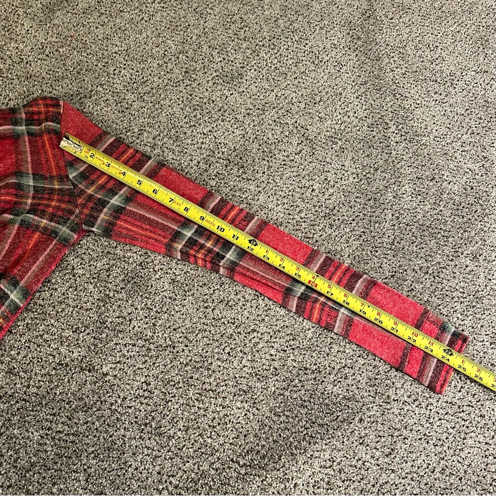 PINK Victorias Secret M Red Plaid Long John Pajama Set R $79 - Picture 12 of 12